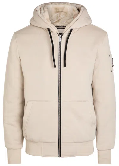 Moose Knuckles Classic Bunny Padded Hooded Cotton-blend Jacket In Neutral