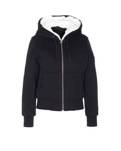 Moose Knuckles Classic Bunny Zip Sweatshirt In Black