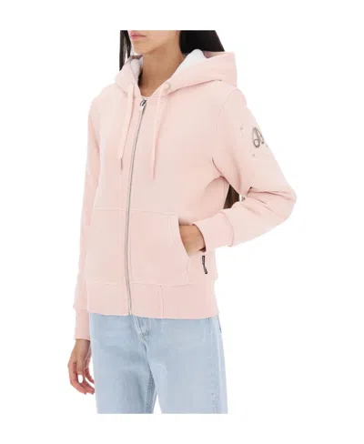Moose Knuckles Classic Bunny Zip-up Hoodie In Nude
