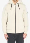 Moose Knuckles Classic Bunny Zip-up Hoodie In White