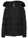 Moose Knuckles Betta Puffer Jacket With Detachable Hood And Shearling Trim