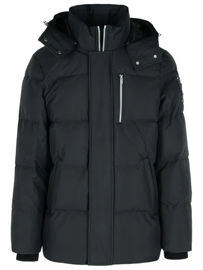 Moose Knuckles Cloud 3q Black Padded Parka In Metal