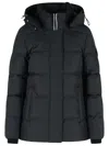 Moose Knuckles Cloud 3q Black Nylon Down Jacket In Black
