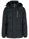 Moose Knuckles Cloud 3q' Black Nylon Down Jacket In Multi