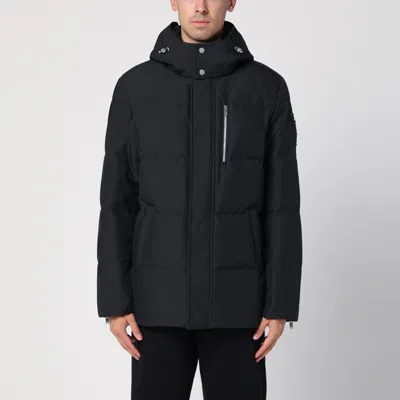 Moose Knuckles Cloud 3q Black Padded Parka Men In Silver