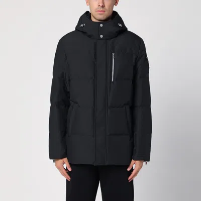 Moose Knuckles Cloud 3q Black Padded Parka In Silver