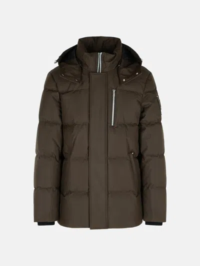 Moose Knuckles 'cloud 3q' Brown Nylon Down Jacket