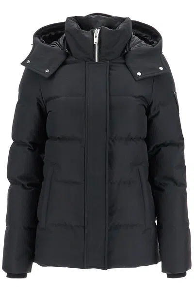 Moose Knuckles Cloud 3q Down Jacket With She In Black