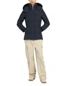 Moose Knuckles Cloud 3q Down Puffer Jacket In Navy / Black Shearling
