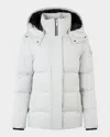 Moose Knuckles Cloud 3q Down Puffer Jacket With Removable Hood In Stone