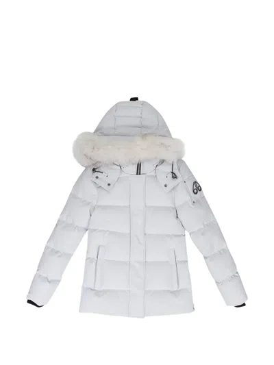 Moose Knuckles Cloud 3q F Zip Fastening Puffer Jacket In White