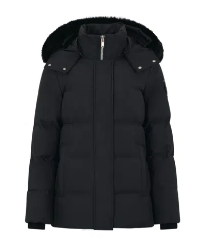 Moose Knuckles Cloud 3q Hooded Puffer Jacket In Black