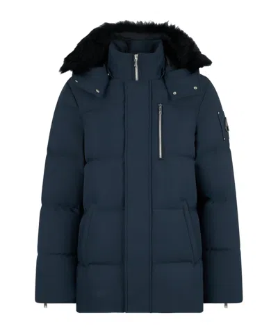 Moose Knuckles Cloud 3q Hooded Puffer Jacket In Blue