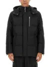 Moose Knuckles Hooded Puffer Jacket In Black