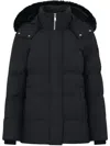 Moose Knuckles Cloud 3q Black Nylon Down Jacket In Black