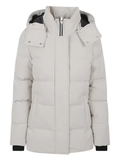 Moose Knuckles Cloud 3q Sh Hooded Puffer Coat In Neutral