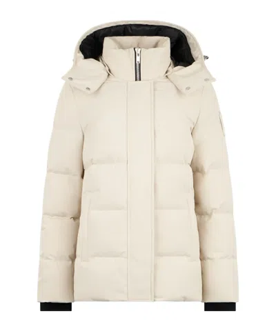 Moose Knuckles Cloud 3q Sh Hooded Puffer Coat In Neutral