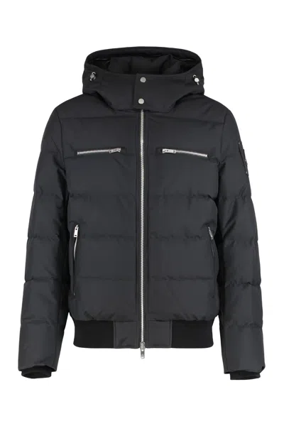 MOOSE KNUCKLES CLOUD BOMBER JACKET WITH LAMBSKIN FINISHES