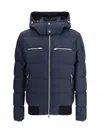 Moose Knuckles Cloud Detachable-hood Shell-down Jacket Navy In Multi