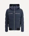 Moose Knuckles Cloud Detachable-hood Shell-down Jacket Navy In Blue