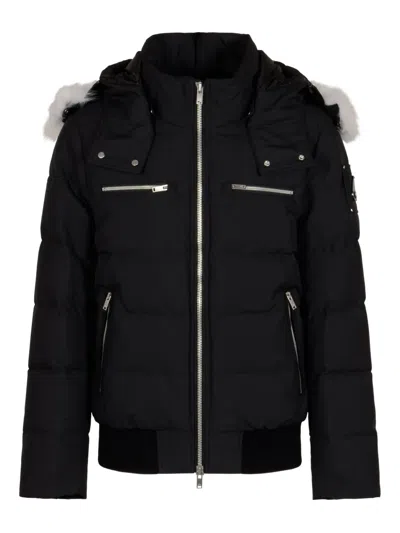 Moose Knuckles Cloud Bomber Neoshear Jacket In Black