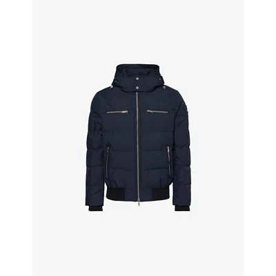 Moose Knuckles Cloud Detachable-hood Shell-down Jacket Navy