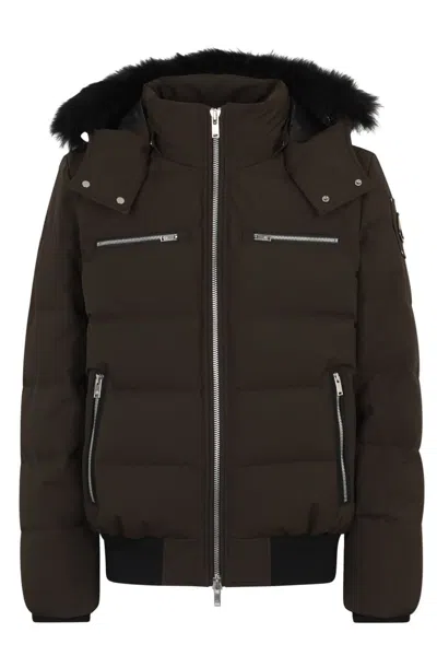 Moose Knuckles Cloud Neoshear Bomber In Animal Print