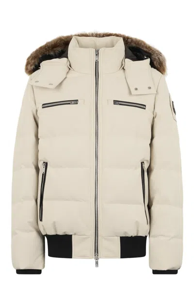 Moose Knuckles Beige Nylon Full-length Jacket In Neutral