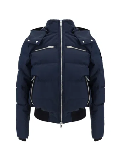 Moose Knuckles Giubbino Could Imbottito In Misto Cotone Blu Navy  Uomo In Blue