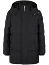 Moose Knuckles Shearling-lined Padded Coat In Black