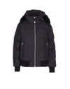 Moose Knuckles Puffy Black Jacket With High Collar In Black