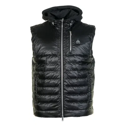 Moose Knuckles Cloud Walker Air Down Gilet Black In Metallic