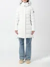 Moose Knuckles Watershed Shearling Trim Down Parka In Weiss