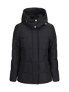 Moose Knuckles Quilted Padded Hooded Jacket With Zippered Pockets In Black