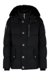 Moose Knuckles Quilted Down Jacket With Detachable Fur-trimmed Hood In Black