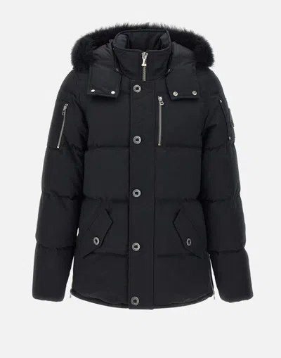 Moose Knuckles 3q Quilted Canvas Jacket In Black