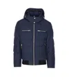 Moose Knuckles Cloud Detachable-hood Shell-down Jacket Navy In Blue