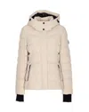 Moose Knuckles Hooded Padded Down Jacket In Neutral