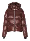 Moose Knuckles Moonstone Nylon Down Jacket In Dark Red