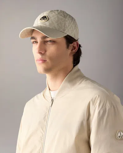 Moose Knuckles Monogram Crescent Logo Cap In Neutral