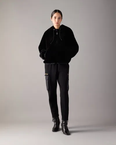 Moose Knuckles Women's Gold Series Mixed Media Joggers In Neoprene In Black