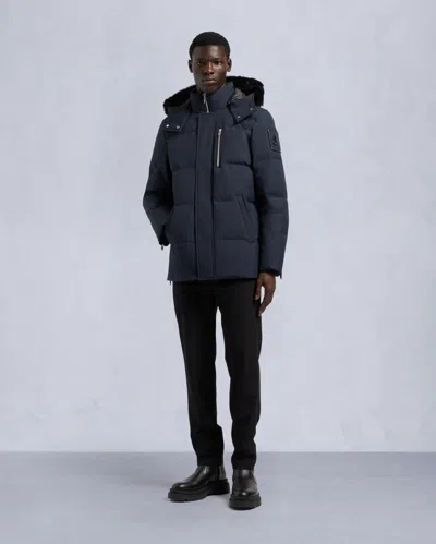 Moose Knuckles Men's Cloud Shearling 3q Jacket In Blue