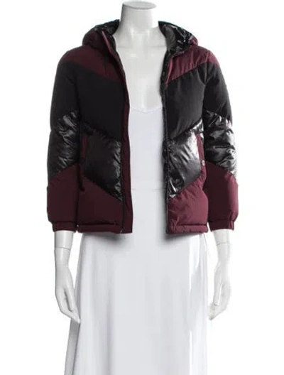 Pre-owned Moose Knuckles Colorblock Pattern Down Jacket In Multi