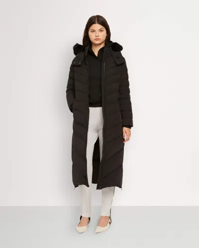 Moose Knuckles Cooper Lake Shearling Coat In Black