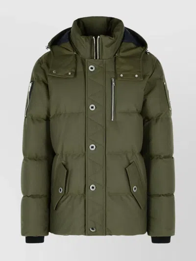 MOOSE KNUCKLES COTTON AND NYLON HOODED JACKET