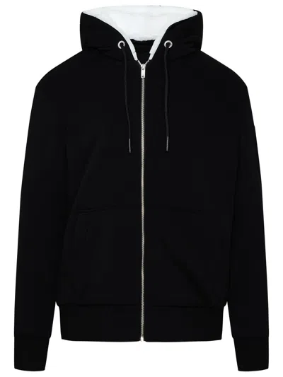 Moose Knuckles Cotton Blend Classic Bunny Sweatshirt In Black