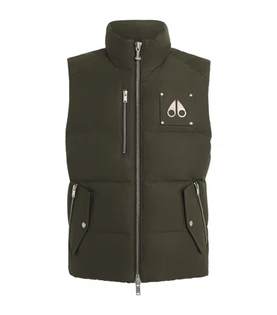 Moose Knuckles Cotton-blend Down Westmount Gilet In Black