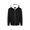 Moose Knuckles Cotton Blend Hoodie With Contrasting Lining In Black