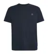 Moose Knuckles Round Neck Short Sleeve T-shirt In Blue