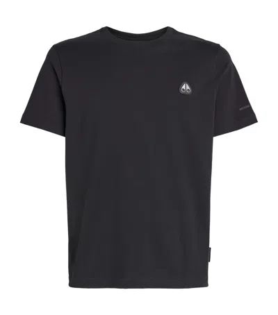 Moose Knuckles Cotton Crescent T-shirt In Black